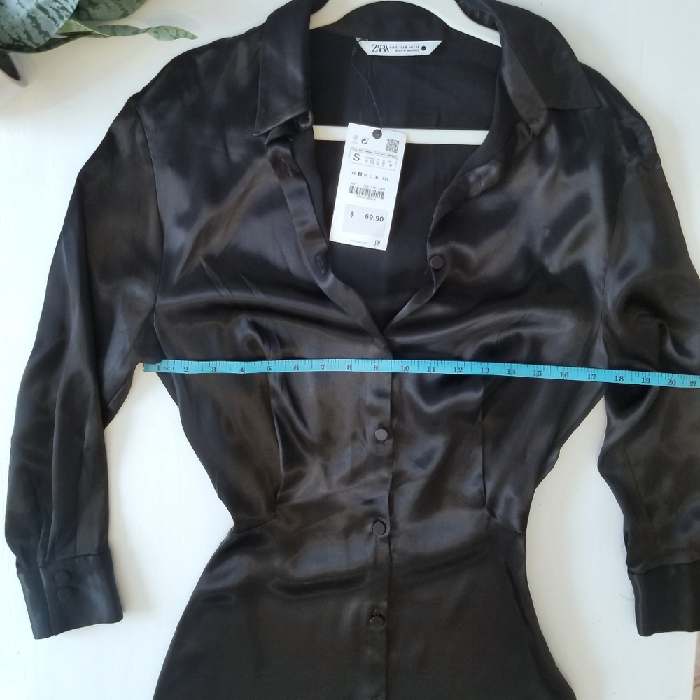 》》 Sold | Zara Satin Effect Dress - Picture 14 of 16